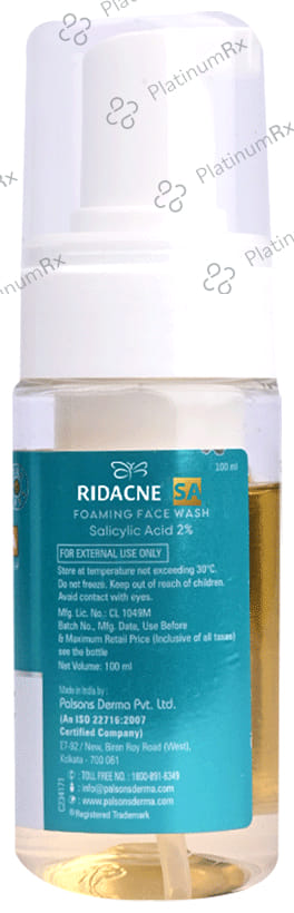 Ridacne SA Foaming Face Wash 100ml