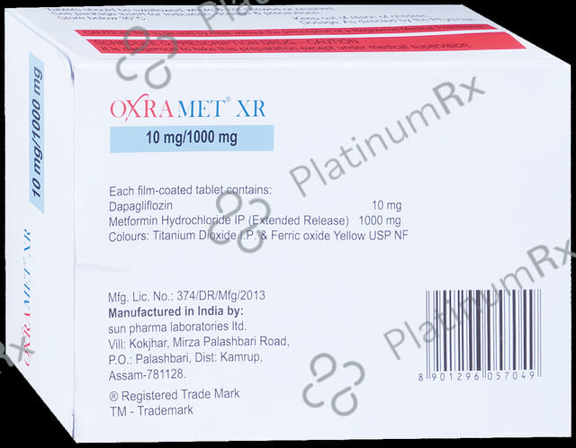 Oxramet XR 10/1000mg Tablet ER 7s