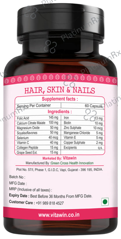 Vitawin Hair, Skin & Nails Vegetarian Capsule
