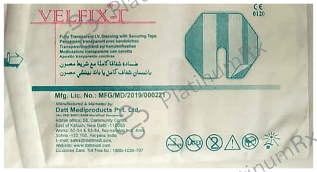Datt Velfix-T Fully Transparent IV Dressing Tape Large