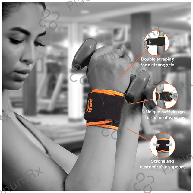 Tynor Wrist Support Neoprene Universal Orange & Black 2s