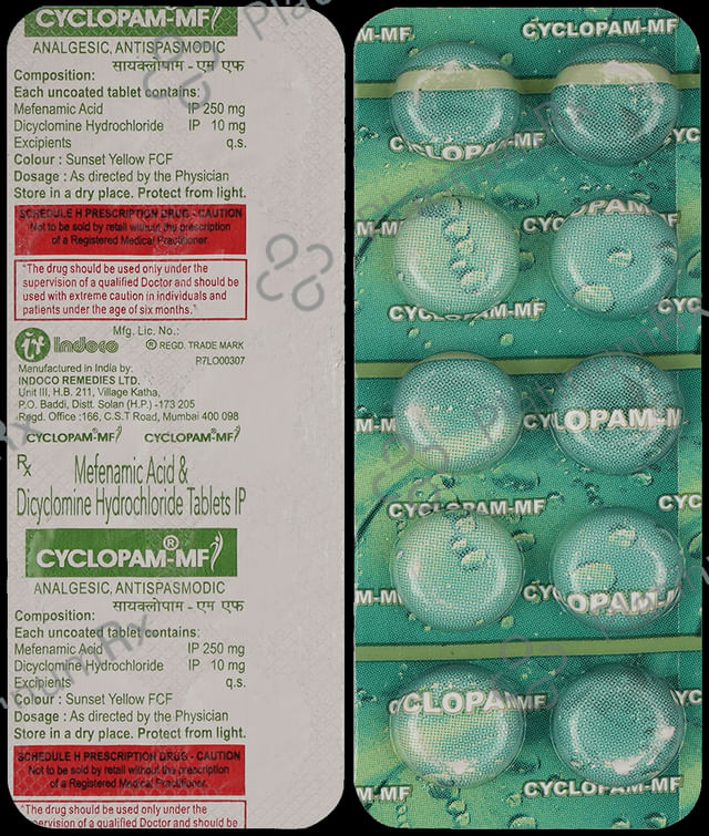 Cyclopam-MF 10mg/250mg Tablet