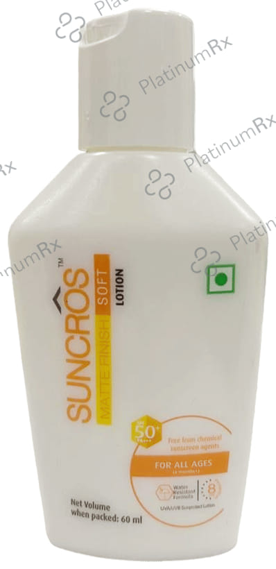 Suncros Matte Finish Soft SPF 50+ PA+++ Lotion 60ml