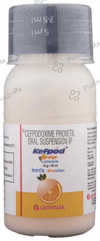 Kefpod 50mg Oral Suspension Orange 30ml