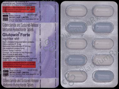 Glutowin Forte 5/500mg Tablet SR 10s