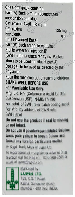 Cetil 125mg Dry Syrup 30ml