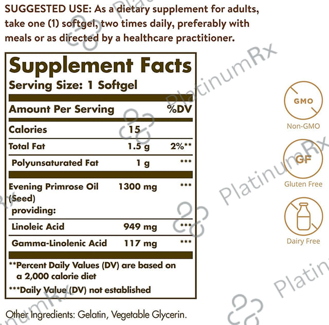 Solgar Evening Primrose Oil 1300mg Softgel