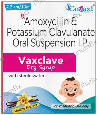 Vaxclave 80/11.4mg Dry Syrup Vanilla Flavour 10ml