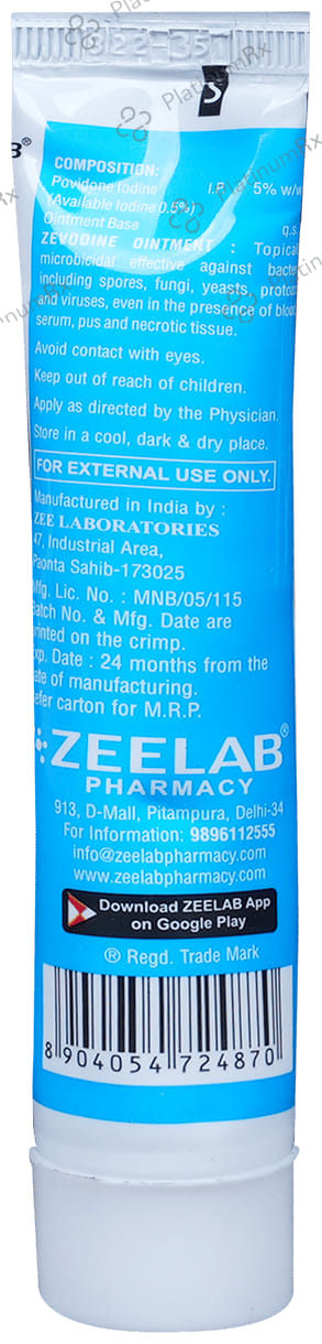 Zevodine 5% Ointment 20gm