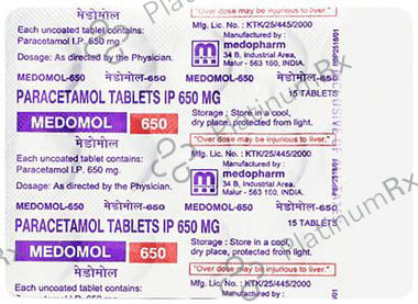 Medomol 650mg Tablet 15s