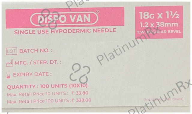 Dispovan Needle 18G x 1.5inch