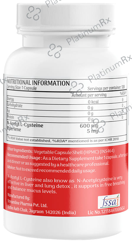 Viteva Organic N-Acetyl L-Cysteine Veg Capsule