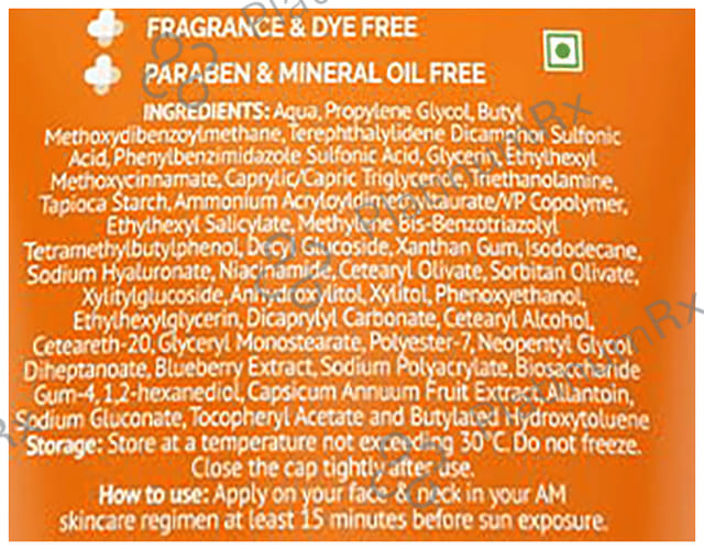 The Derma Co 1% Hyaluronic Sunscreen SPF 50 PA++++ Aqua Gel 30 gm