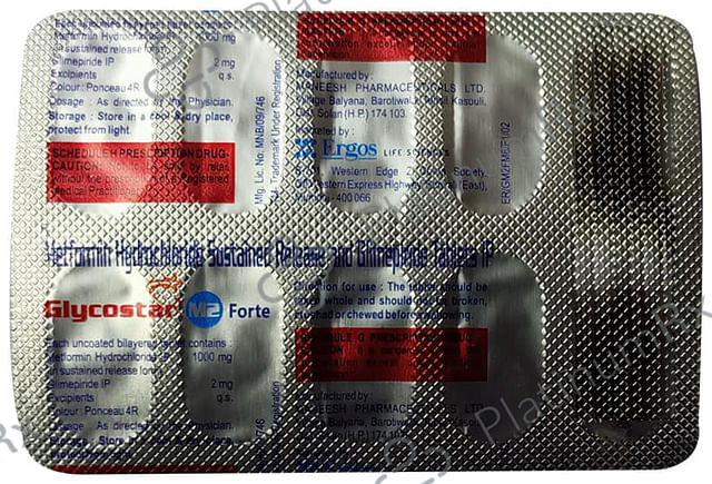 Glycostar M Forte 2mg/1000mg Tablet SR