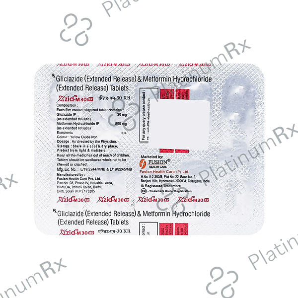 Xzid M30 XR 30/500mg Tablet ER 10s