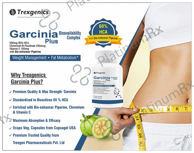 Trexgenics Garcinia Plus Weight Loss Support Veg Capsule