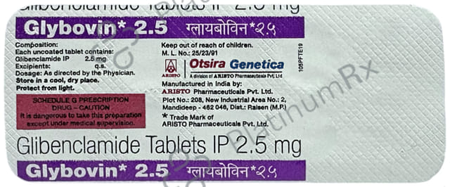 Glybovin 2.5mg Tablet 10s
