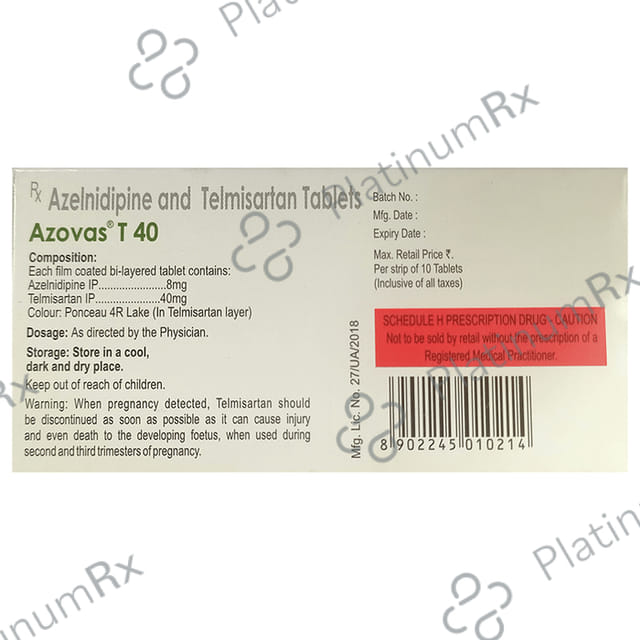Azovas T 8/40mg Tablet 10s