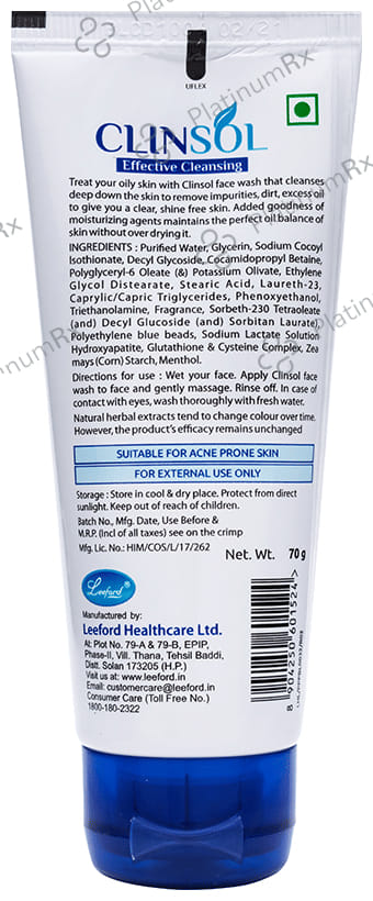 Clinsol Oil Control Face Wash 70gm