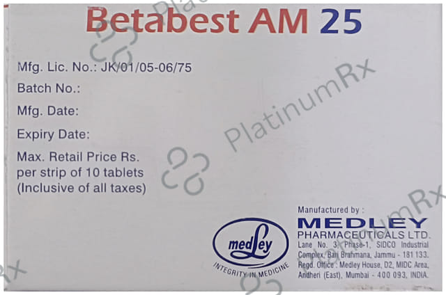 Betabest AM 5/25mg Tablet 10s