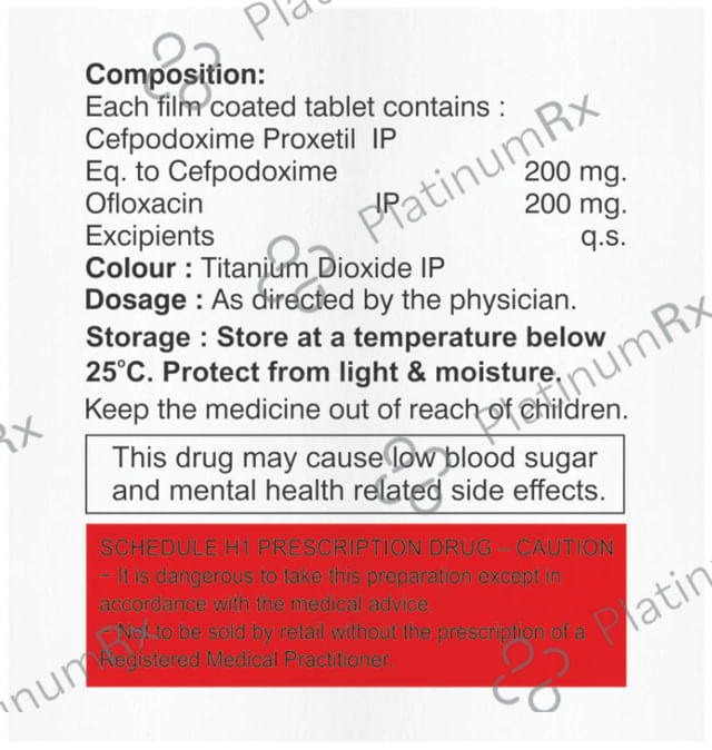 Vildox O 200/200mg Tablet 10s