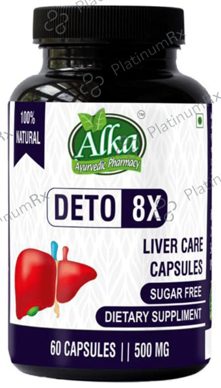 Alka Ayurvedic Pharmacy Deto 8x Liver Care Capsule