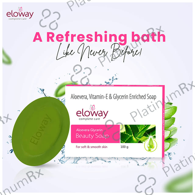 Eloway Aloevera Glycerin Beauty Soap 100gm