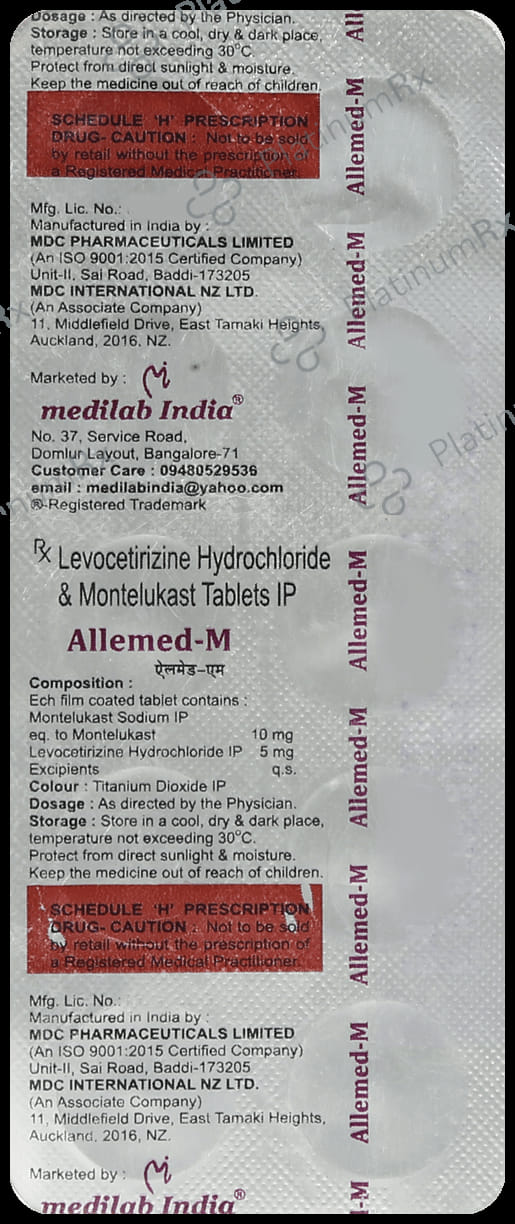 Allemed M 5/10mg Tablet 10s
