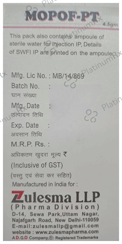 Mopof-PT 4.5g Injection