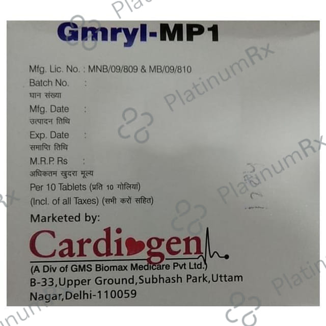 Gmryl MP 1mg Tablet ER 10s