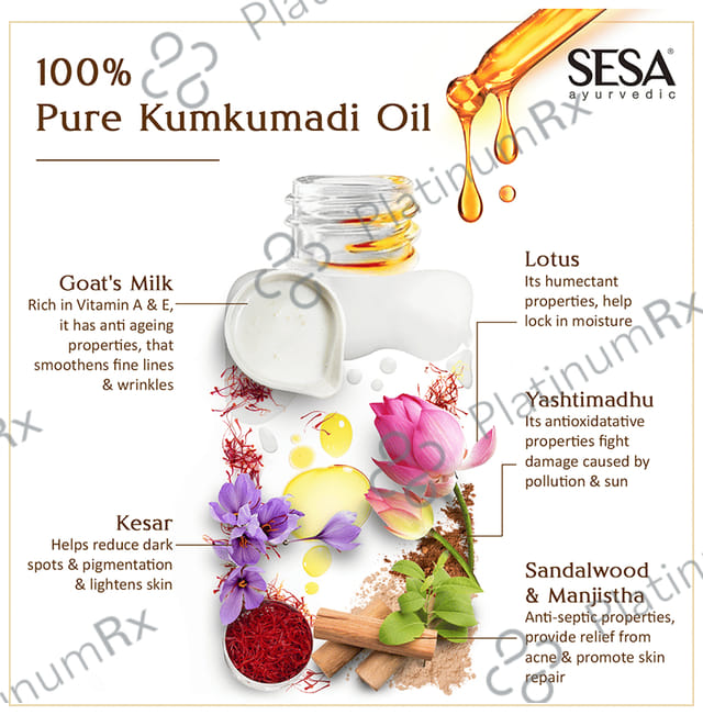 Sesa 100% Pure Kumkumadi Face Oil 15 ml