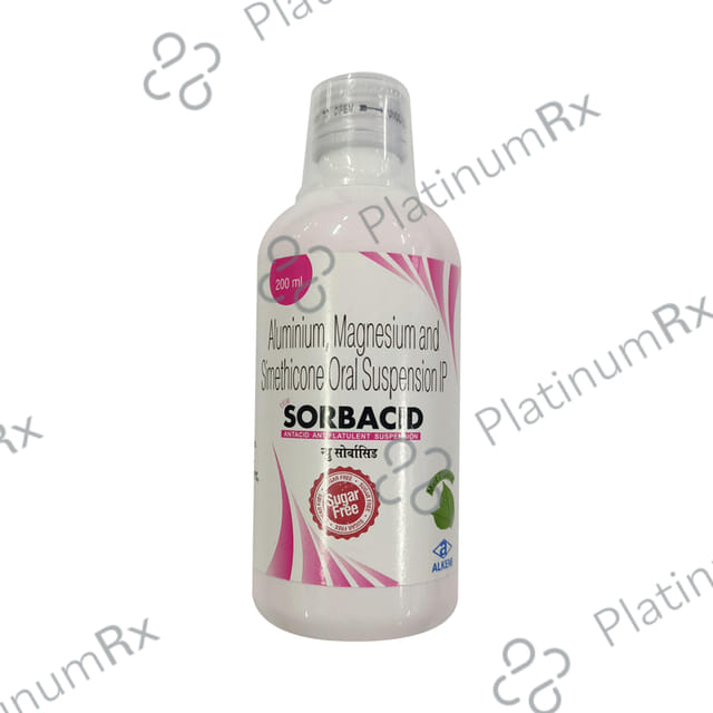 Sorbacid Antacid Antiflatulent 250/50/250mg Suspension 200ml