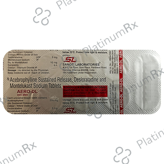 Aero DL 200/5/10mg Tablet SR 10s