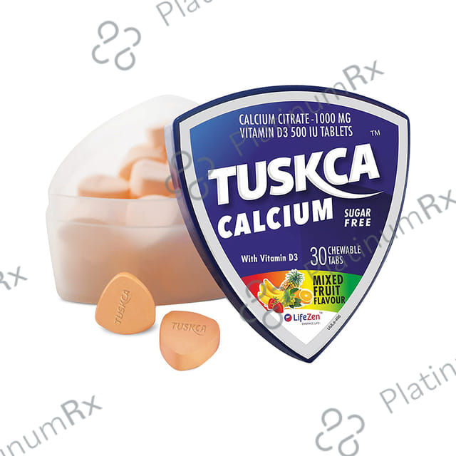 Tuskca Chewable Sugar Free Tablet Mixed Fruit