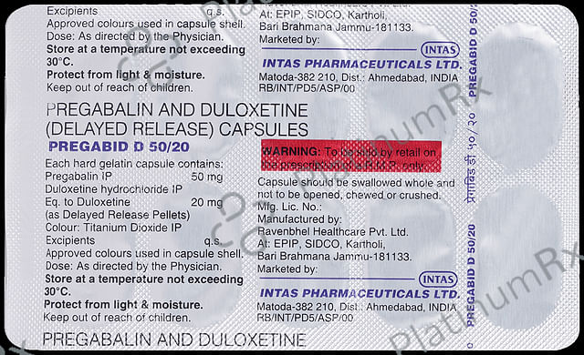 Pregabid-D 50/20 Capsule DR