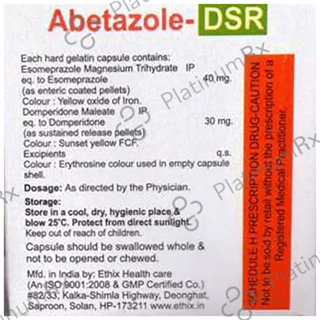 Abetazole DSR 30/40mg Capsule 10s