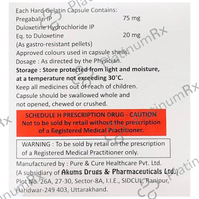 Pregalyf D 75mg/20mg Capsule