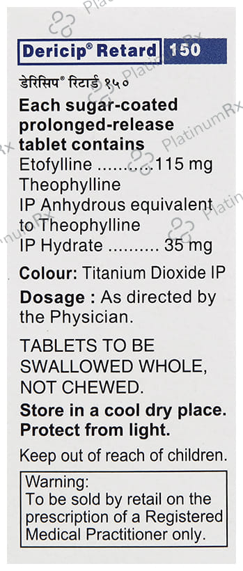 Dericip 150mg Retard PR Tablet 10s