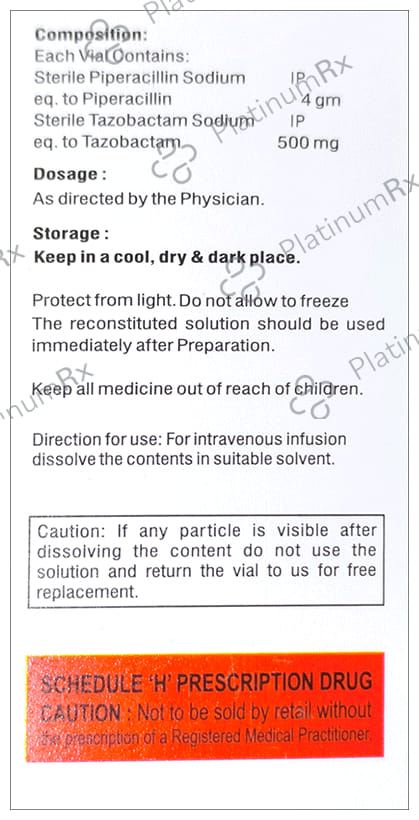 Samtaz 4.5GM 4000/500mg Injection 1s