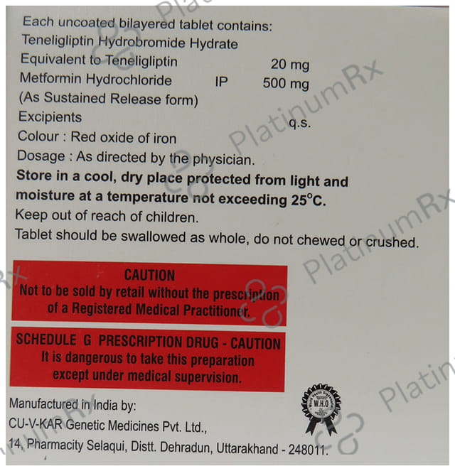 Tenameh M 20/500mg Tablet SR