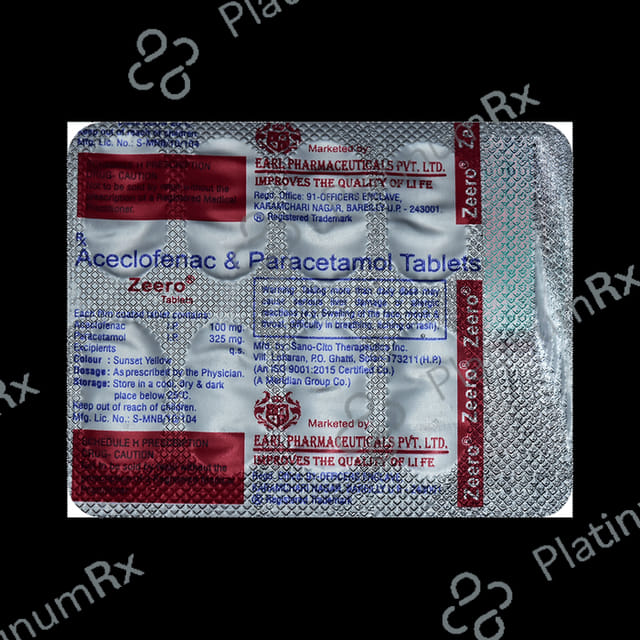 Zeero 100mg/325mg Tablet