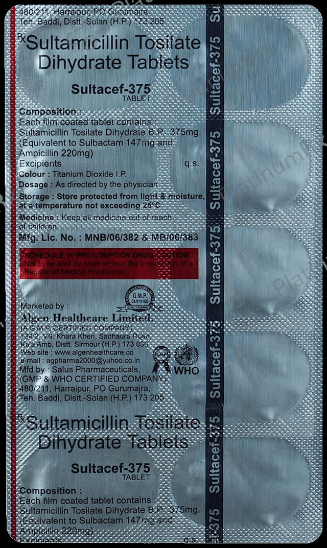 Sultacef 375 Tablet