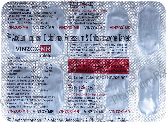 Vinzox MR 500/50/500mg Tablet 10s