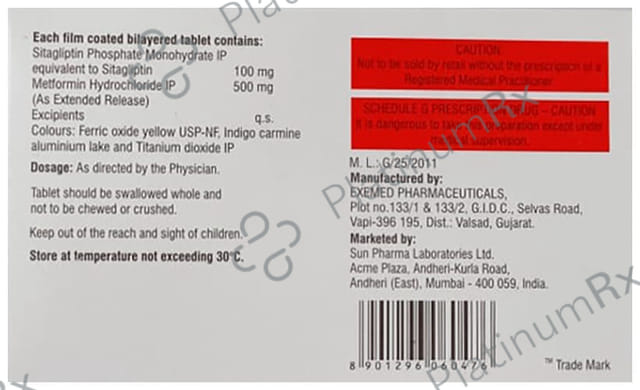 Istamet XR 100/500mg Tablet ER 10s