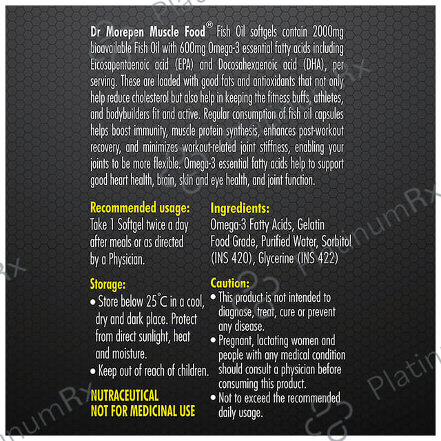 Dr. Morepen Muscle Food Omega 3 Fish Oil Softgel 60s