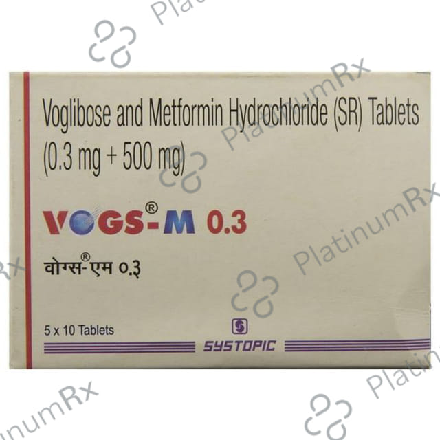 Vogs M 0.3/500mg Tablet SR 10s