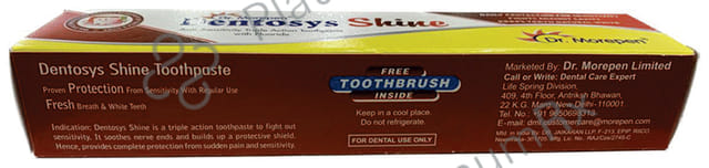 Dr. Morepen Dentosys Shine Toothpaste with Toothbrush Free