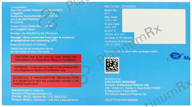 Dynaglipt LM 5/1000mg Tablet 10s