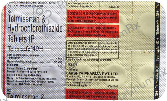 Telmisafe H 40mg Tablet