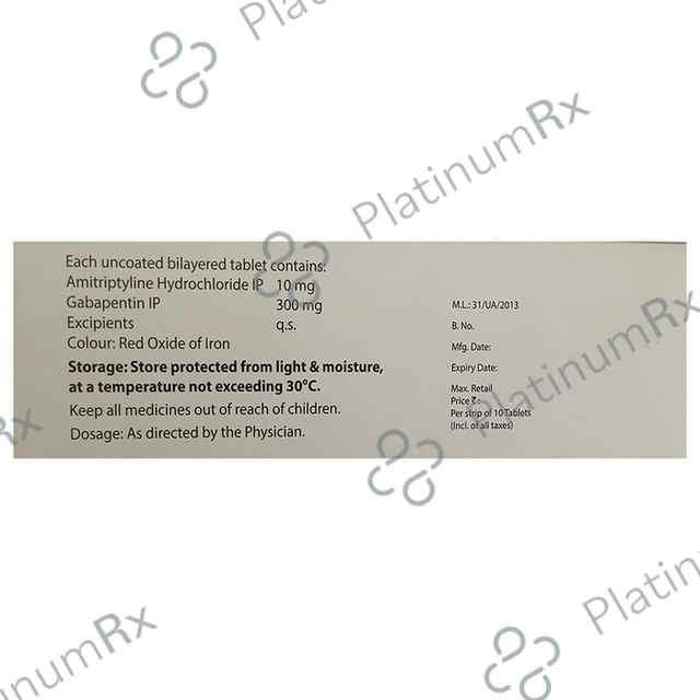 Tryptomer G 300/10mg Tablet 10s